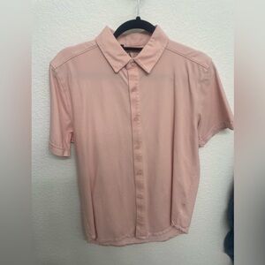 Men's VRST Pink Short Sleeve Button up Shirt